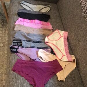 A set of 11 pairs of underwear from Pink  size medium.